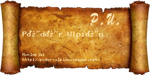 Pödör Ulpián névjegykártya